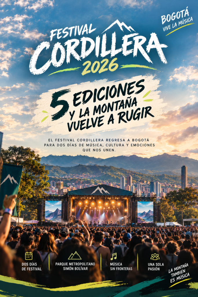 ⛰️ Festival Cordillera celebra 5 ediciones y vuelve a hacer vibrar Bogotá 🎶🔥