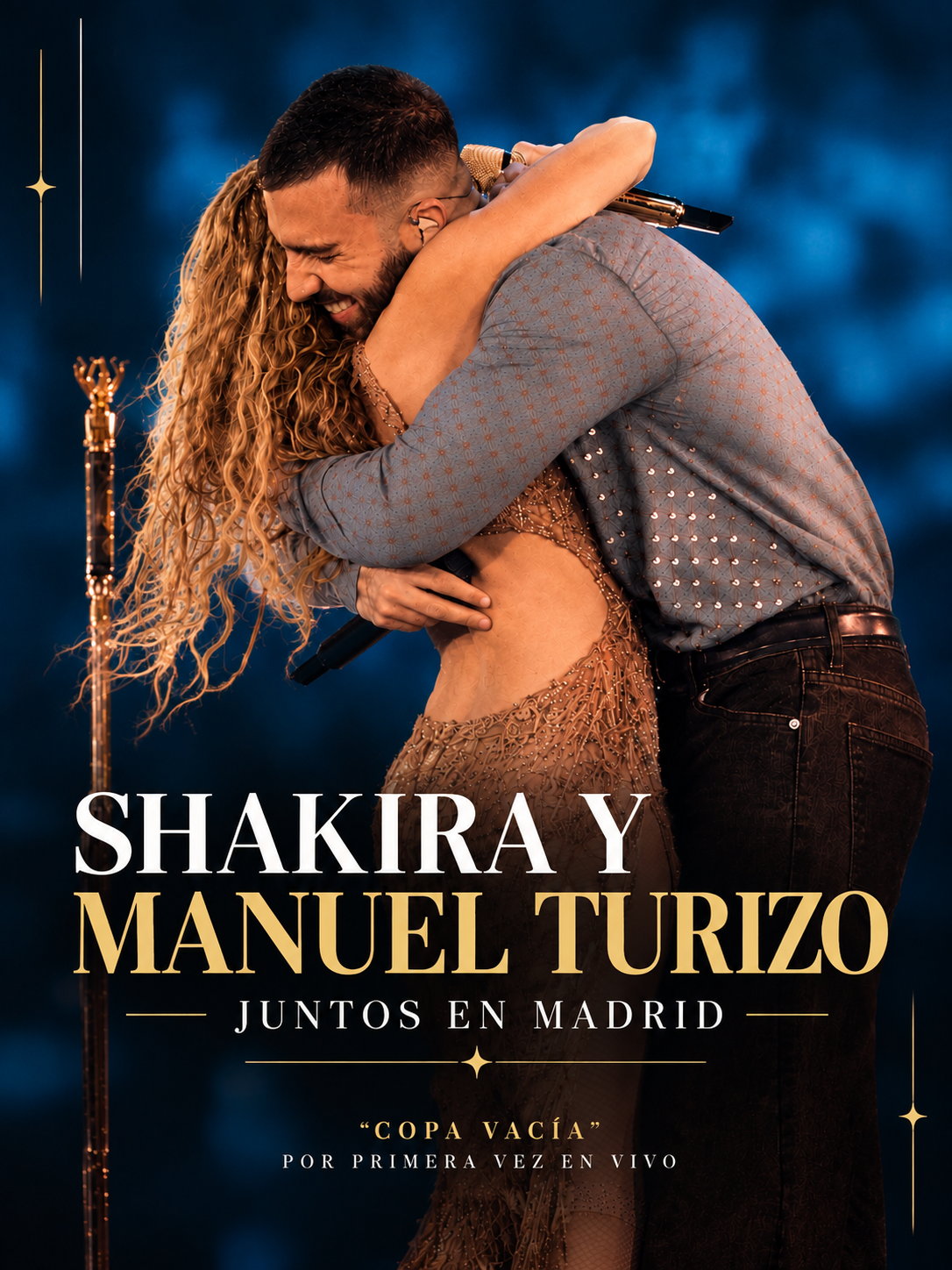 Shakira y Manuel Turizo encienden Madrid con la primera interpretación en vivo de “Copa Vacía”