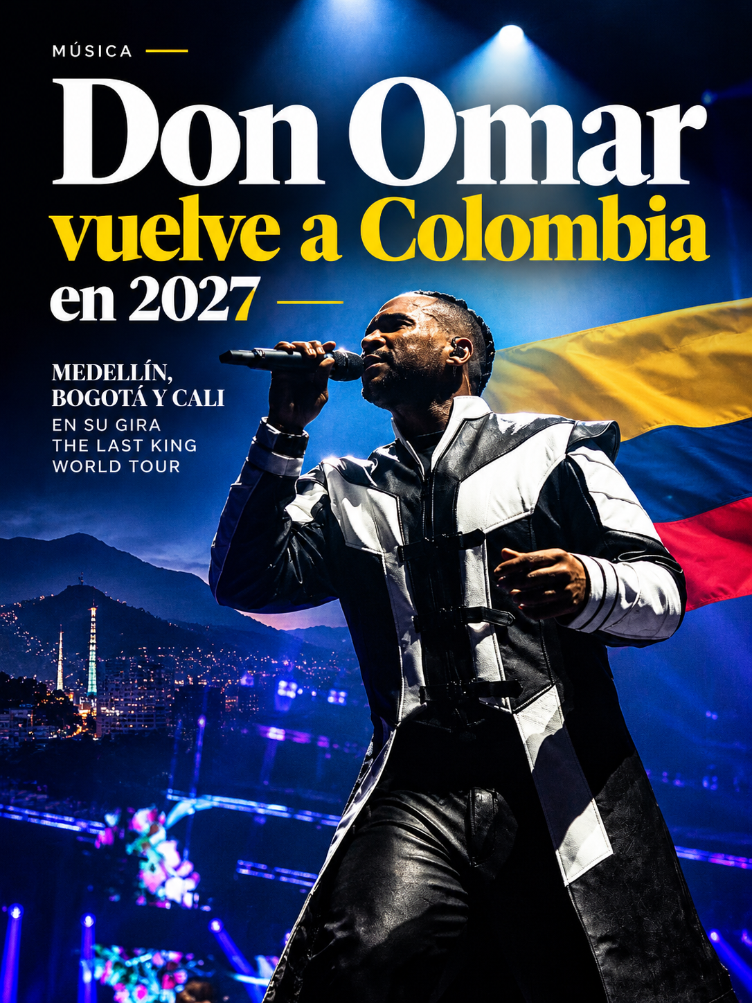 ¡Don Omar confirma su regreso a Colombia en 2027! Medellín, Bogotá y Cali están en la mira del ‘rey del reguetón’
