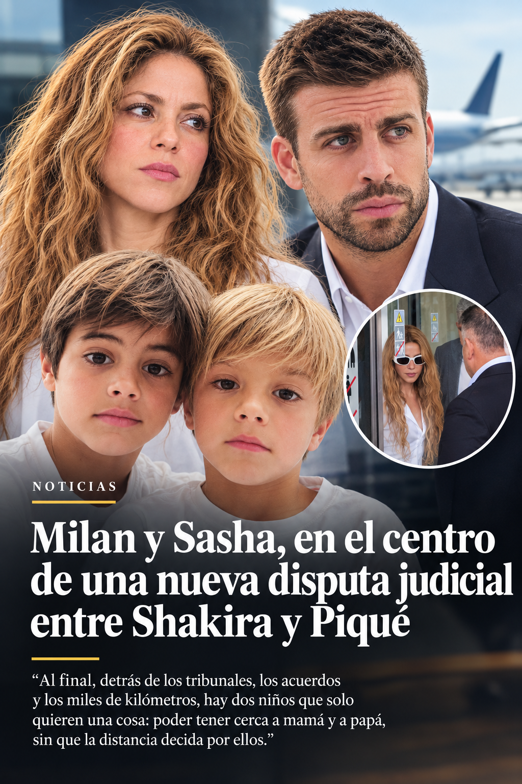 Milan y Sasha, en el centro de una nueva disputa judicial entre Shakira y Piqué