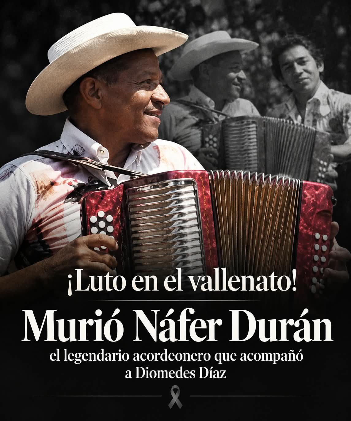 ¡Luto en el vallenato! Murió Náfer Durán, el legendario acordeonero que hizo historia junto a Diomedes Díaz